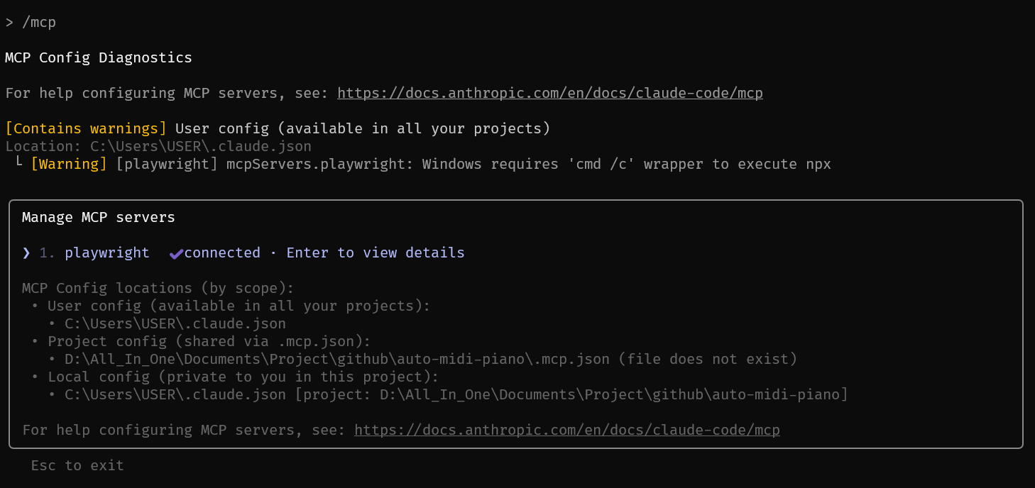 Claude Code MCP Status